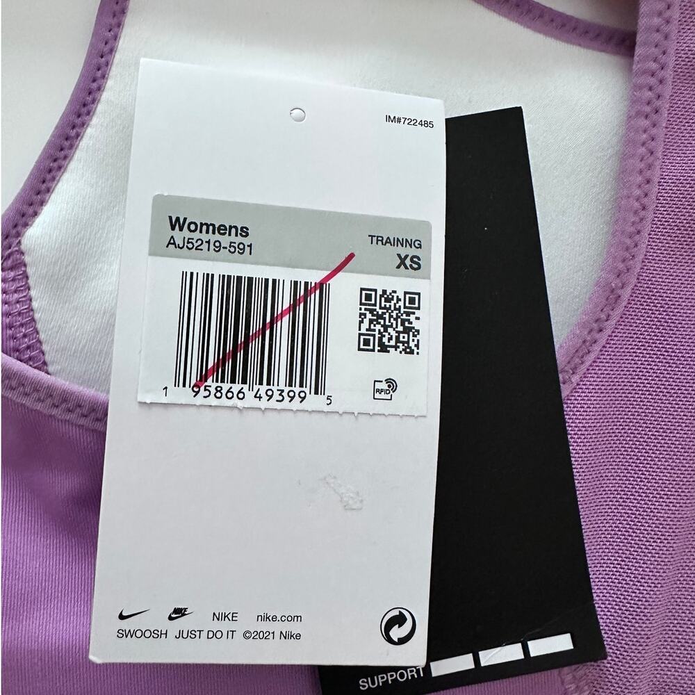 Nike Training Women's XS Sports Bra – Lavender - NWT - Picture 5 of 5
